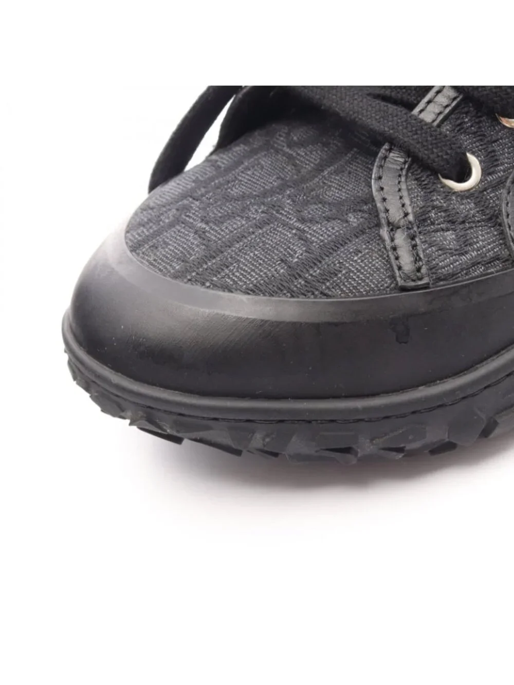 Dior Sneakers Oblique Jacquard Black Canvas Leather High